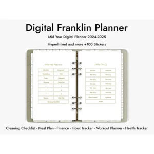 Franklin Planner Digital Mid-Yearly Planner with Free-GoodNotes Stickers-2024-2025