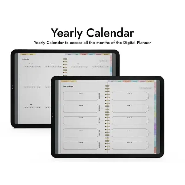 Undated Daily Planner for iPad Monday Sunday Starts